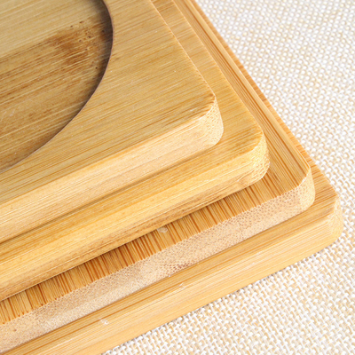 Caboteurs en bambou vides faits sur commande pour le tapis en bois en bambou de soucoupe en place de boissons