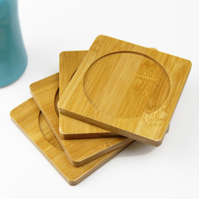 Caboteurs en bambou vides faits sur commande pour le tapis en bois en bambou de soucoupe en place de boissons