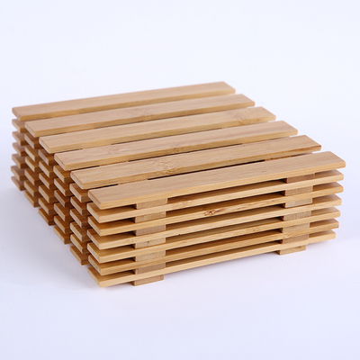 Petits sous-verres en bambou vierges poreux pour plateau de pot de plante succulente 3,2 pouces