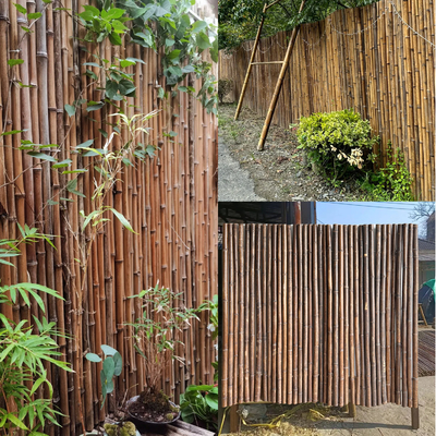 Barrière en bambou peinte matérielle en bambou naturelle Privacy Garden Border de Panels Rolled Bamboo de barrière