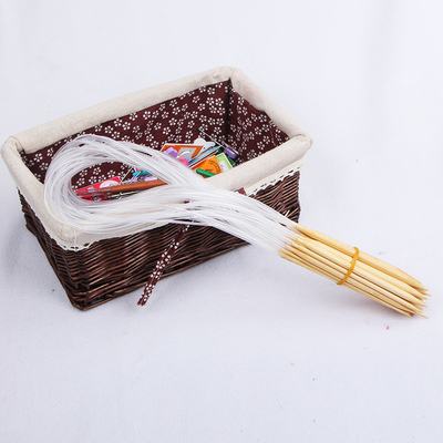 Les aiguilles les outils de couture de tête simple qu'en bambou manipulent le crochet de crochet ont carbonisé le tricotage
