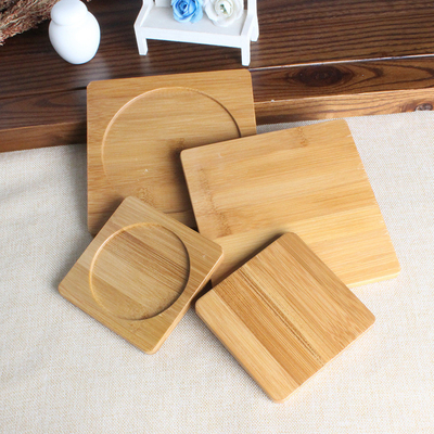 Caboteur naturel de whiskey de Tray Bamboo Wood Mat Dressed de café pour la boisson