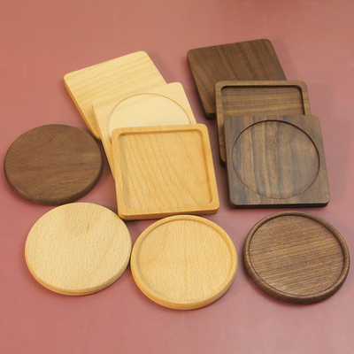 Caboteur naturel de whiskey de Tray Bamboo Wood Mat Dressed de café pour la boisson