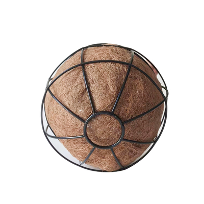 Panier accrochant de planteur en métal de décoration de jardin avec le revêtement de Cocos de fibre de coco de Cocos