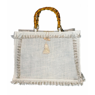 Poignée en bambou naturelle de sac pour le demi-cercle d'accessoires de sac à main de femmes ou la poignée ronde de sac
