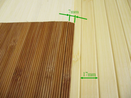 220 cm Points de bambou bruts Noir Points de bambou naturels Vernis Surface lisse