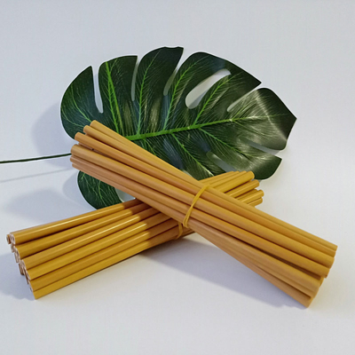 Pailles droites réutilisables en bambou biodégradables naturelles faites sur commande des pailles 20cm avec la brosse