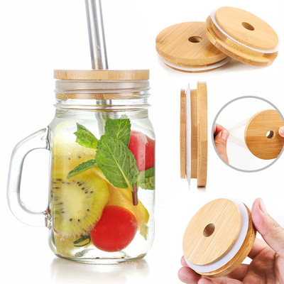 Pot de stockage de nourriture avec le couvercle en bambou pour la sucrerie, biscuit, riz, sucre, farine, pâtes, écrous