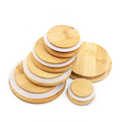 Pot de stockage de nourriture avec le couvercle en bambou pour la sucrerie, biscuit, riz, sucre, farine, pâtes, écrous