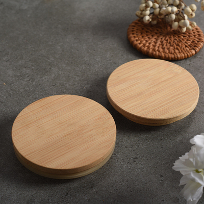 La bougie de pot de Ring Bamboo Jar Lid Storage de silicium cognent les couvercles hermétiques en bambou