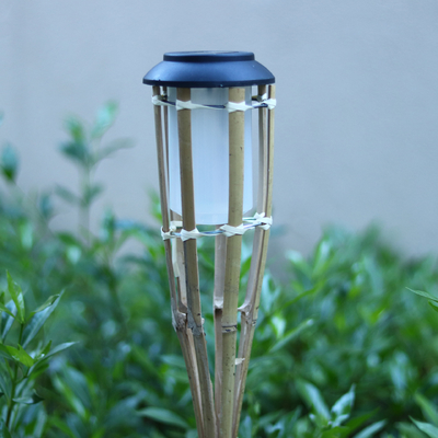 Boîte métallique en bambou extérieure d'huile de Tiki Torch With Refillable Replacement de jardin de yard