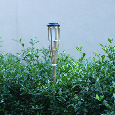 Boîte métallique en bambou extérieure d'huile de Tiki Torch With Refillable Replacement de jardin de yard