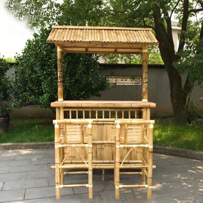Vernis peignant les barres en bambou de Tiki avec des barres pliables de plage de Tableau de boisson de compteur