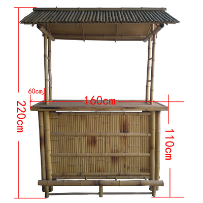 Les arrière-cours échouent la partie Tiki Bars With Roof en bambou extérieur pour bloquer le Sun