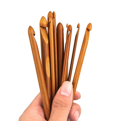 Le crochet de crochet en bambou en bois ergonomique a placé 8 morceaux pour le débutant