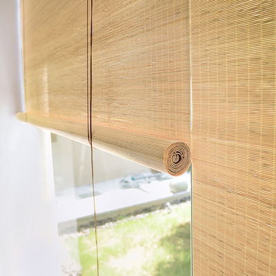 le bambou de nature de 1.8m enroulent l'ombre pour Windows Roman Curtains Light Filtering coloré
