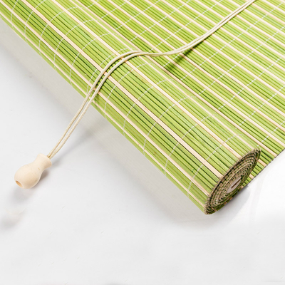 le bambou de nature de 1.8m enroulent l'ombre pour Windows Roman Curtains Light Filtering coloré