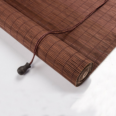 le bambou de nature de 1.8m enroulent l'ombre pour Windows Roman Curtains Light Filtering coloré