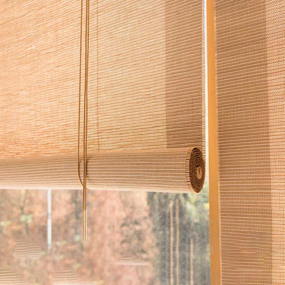 le rouleau en bambou coloré d'abat-jour de fenêtre de lumière du jour de 2m a plissé des abat-jour
