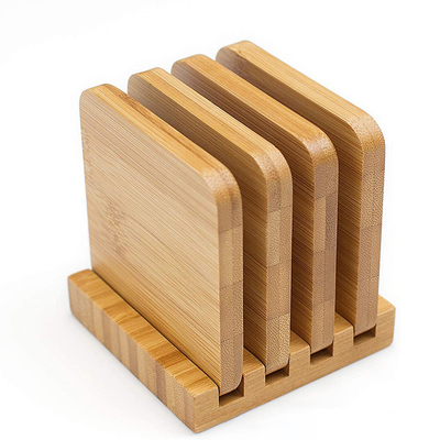 Caboteurs en bambou vides faits sur commande pour le tapis en bois en bambou de soucoupe en place de boissons