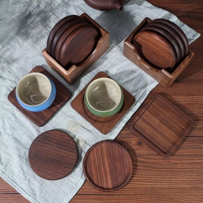 Petits sous-verres en bambou vierges poreux pour plateau de pot de plante succulente 3,2 pouces