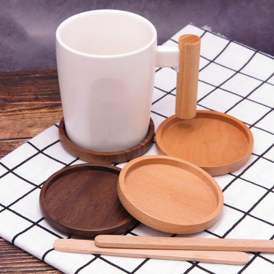 Caboteurs potables vides de tasse de café de caboteurs 9cm carrés en bois en bambou de boissons