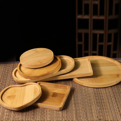 Les caboteurs en bambou de blanc rond de 6 paquets 9cm barrent les caboteurs à la maison de tasse