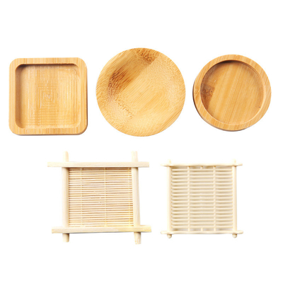 Des sous-vêtements en bambou pour l' artisanat, des sous-vêtements ronds carrés pour l' artisanat, des sous-vêtements de tasse à boire simples recouverts de revêtement, de taille appropriée.