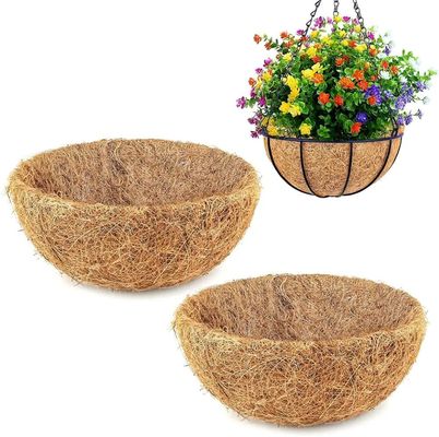 Panier suspendu en fibre de coco avec suspension - Pot de plante naturel et écologique pour jardin intérieur et extérieur