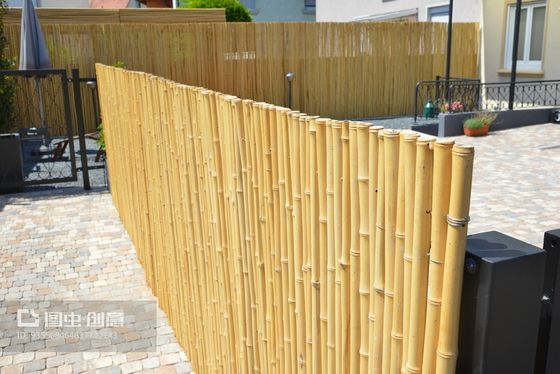 Kit de clôture en bambou moderne, enceinte de jardin et séparateur de patio à faire soi-même