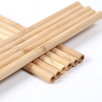 100% de rotin naturel biodégradable à usage récurrent Verres à boire jetables Pailles de bambou