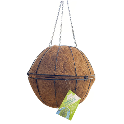 Corbeille suspendue avec doublure Coco Planteurs suspendus Forme ronde Coco Corbeille suspendue Pottes suspendues