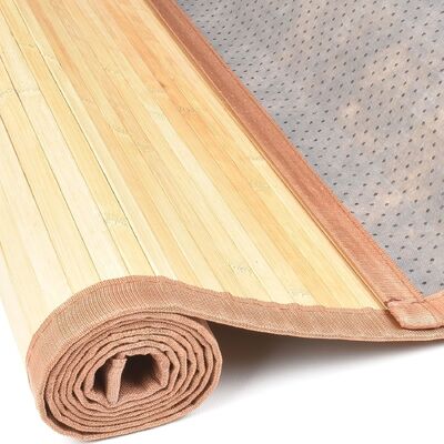 Tapis de plancher en bambou antidérapant durable: tapis en bambou écologique pour salle de bain et cuisine