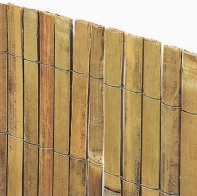 Rouleau d'écran de confidentialité à lattes de clôture en bambou fendu Durable pour l'aménagement paysager extérieur et la décoration de Patio