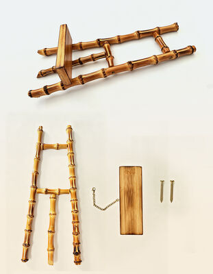 Support de bureau en bambou naturel avec fonction 3-en-1 pour visualiser le téléphone, la tablette et le livre sans mains