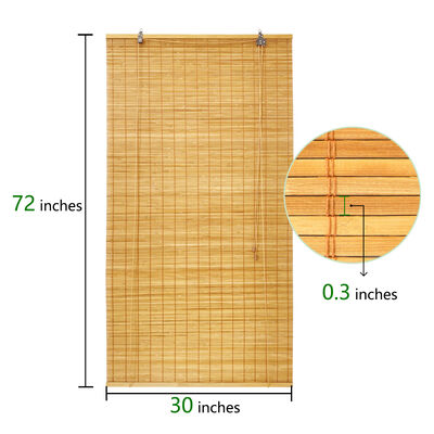 Natural Bamboo Roll Up Blinds Custom Sizes for Window Shades Outdoor Patio Sunscreen Curtains