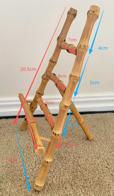 Stand de bambou portable et économe en espace avec compatibilité universelle 3 en 1 et angles de vision réglables pour téléphone et tablette