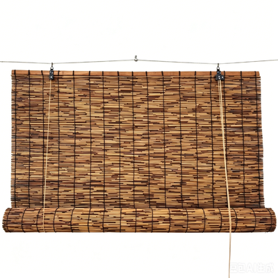 Store enroulable en roseau naturel avec blocage de 70 % de la lumière, facile à installer et durée de vie plus longue pour la décoration de porche