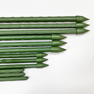 Tuteurs métalliques enduits de plastique, piquets de jardin verts pour le soutien des plantes, l'escalade des plantes, l'aménagement paysager et la clôture